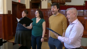 Members of the Halifax Camerata Singers rehearse on Feb. 23, 2024.