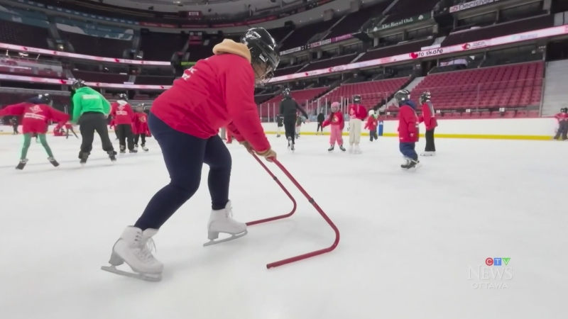 Kids learn to skate at the CTC