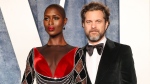 Jodie Turner-Smith and Joshua Jackson at the 2023 Vanity Fair Oscar Party. (Amy Sussman/Getty Images via CNN Newsource)

