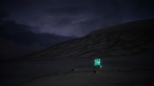 The Svalbard Global Seed Vault is visible in Svalbard, Norway, Tuesday, Jan. 10, 2023. (AP Photo/Daniel Cole)