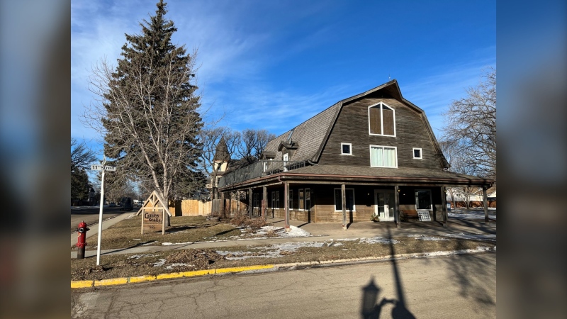 Located on the corner of 11th and Stephen Street, Sandra Wiebe’s barn will turn 100 years old next year. Originally built in 1925 for a farm in Roland, the barn was transported in 1985 to become a quilting business in the city. Sandra and her husband Bevan took ownership of the barn in 2022 and have been operating it as an AirBnb since. (Joseph Bernacki/CTV News Winnipeg)