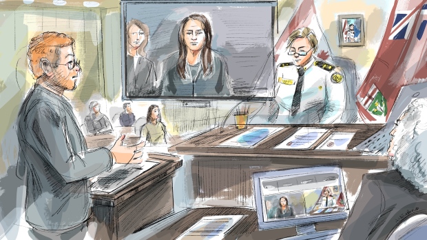 A court sketch of the Feb. 27 hearing can be seen above. (Alexandra Newbould)