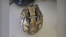The explosives disposal unit removed the grenade and determined it was a decommissioned Mills hand grenade from the Second World War, police said. (Abbotsford police)