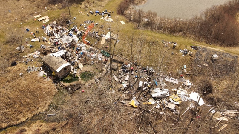 An aerial shot of the Waterloo encampment. (Submitted)