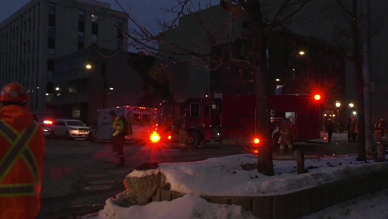A fire at St. Andrew’s Place on Larch Street in Su