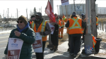 Union workers at the Halifax Autoport went on strike Feb. 27. 2024.