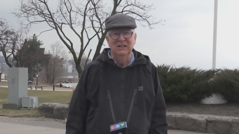 Environment Canada Senior Climatologist David Phillips discusses the weird weather conditions in Barrie, Ont., on Wed., Feb. 28, 2024. (CTV News/Rob Cooper)