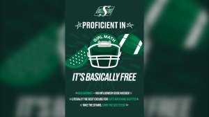 The Saskatchewan Roughriders used this graphic in an email to publicize season ticket offers. (Source: Saskatchewan Roughriders)
