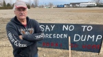 Joe Galos, a Dresden resident, is strongly against a waste project proposal in his town. Feb. 28, 2024. (Michelle Maluske/CTV News Winsdor)