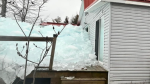 Ice breaks into a house on Georgina Island, Wed., Feb. 28, 2024 (Courtesy: Noah Mccue)