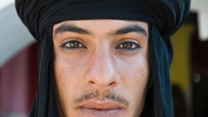A nomad from Douz Oasis in Tunisia wearing traditional kohl around his eyes. Many cultures believe applying the powder helps protect eyes from the glare of the sun and has medicinal benefits. (Franz Aberham / Photodisc / Getty Images via CNN Newsource)