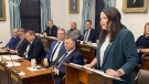 P.E.I. Finance Minister Jill Burridge speaks at the provincial legislature on Feb. 29, 2024. (Jack Morse/CTV Atlantic)