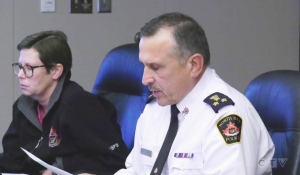 This is the final week on the job for North Bay police chief Scott Tod, who is retiring after four decades of policing. (Photo from video)