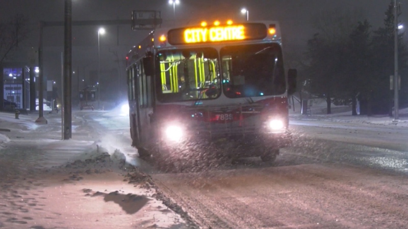 Snow detours will be in effect for all Calgary Transit routes until at least after rush hour on March 1. (File)
