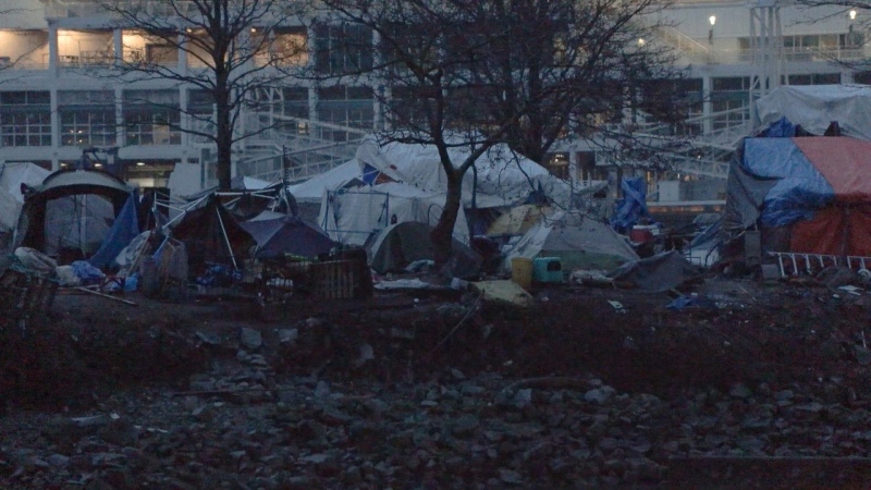 CRAB Park tents are seen on Feb. 29, 2024. 