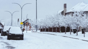 A stock photo of a snowy Calgary roady. (Pexels/Michael Job Loquellano)