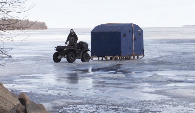 The Ministry of Natural Resources and Forestry is advising ice hut owners and anglers that ice conditions are expected to deteriorate quickly in certain parts of the province before the required removal date. (File)
