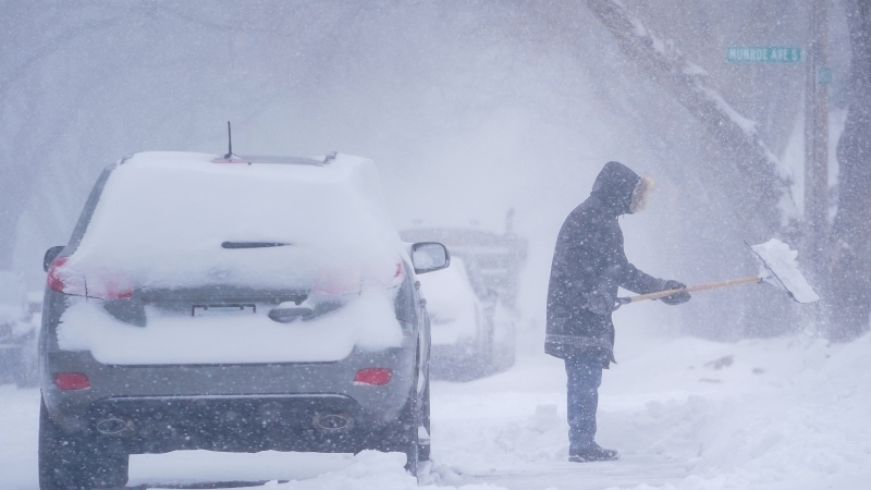 Saskatoon and Regina are bracing for about 25 to 35 centimetres of snow, combined with 60 to 70 kilometres an hour wind gusts. (THE CANADIAN PRESS/Heywood Yu)