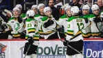 The London Knights beat the Firebirds 4-3 in Flint on March 2, 2024. (Source: London Knights/X)