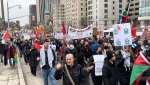 Once again, a rally in support of Palestine took place in the capital on Saturday. (Sam Houpt/ CTV News Ottawa)