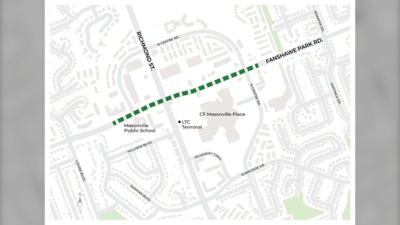 Phase 2 of construction for the Fanshawe Park Road and Richmond Street Intersection Improvements project begins March 4, 2024. (Source: City of London) 