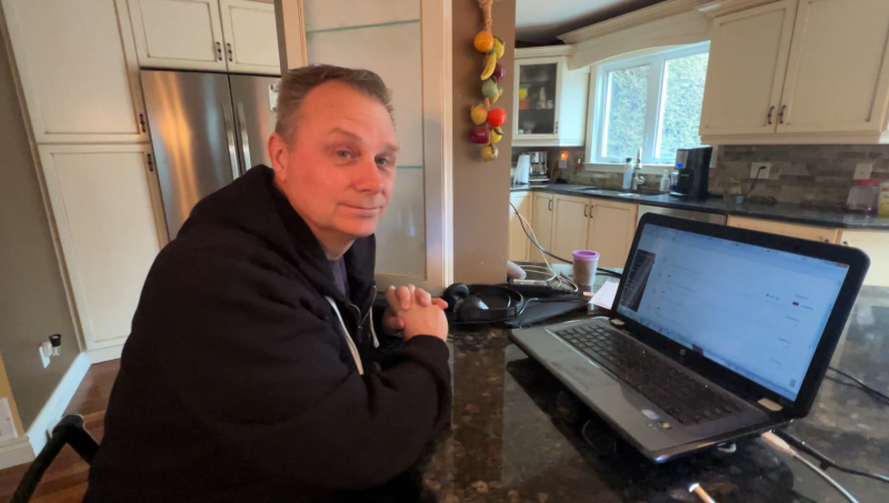 Brian Crook says last month, early in the morning, hackers gained access to his Aeroplan account and, in minutes, drained his account to nearly nothing. Ottawa, Ont. Mar. 4, 2024. (Tyler Fleming / CTV News).