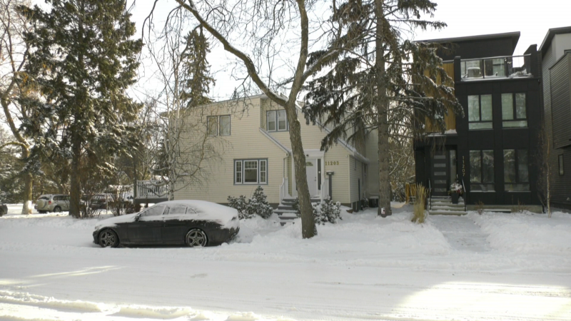 A property owner in McKernan is concerned Edmonton City Council isn't following its new zoning bylaw closely enough. She says the recent approval for her neighbour to build up to four stories next to her infill house isn't following the plan closely enough. (Jeremy Thompson/CTV News Edmonton)