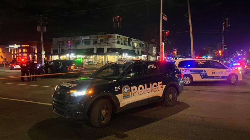 A 71-year-old man is in critical condition after a shooting late Monday night in the Saint-Laurent borough. (Cosmo Santamaria/CTV News)