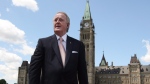 Former prime minister Brian Mulroney leaves Parliament Hill Wednesday, June 6, 2012. THE CANADIAN PRESS/Adrian Wyld