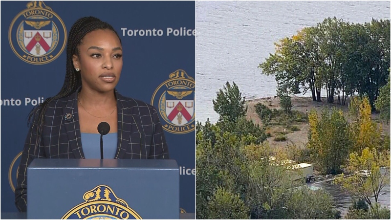 Toronto police Det. Sgt. Tiffany Castell speaks to reporters on March 5, 2024.