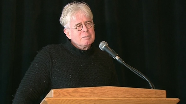 Bruce Cockburn speaks during a press conference announcing the acts for Luminato, in Toronto, Tuesday, March 9, 2010.