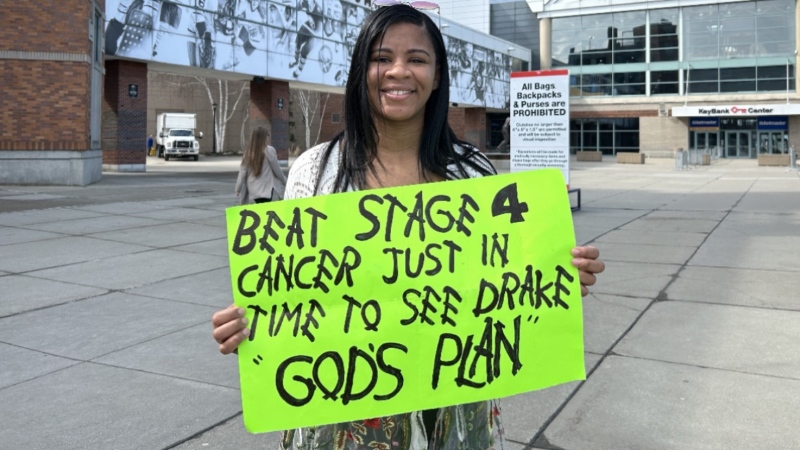 'I'm still here, I beat this thing': Drake gifts US$25,000 to woman who beat cancer