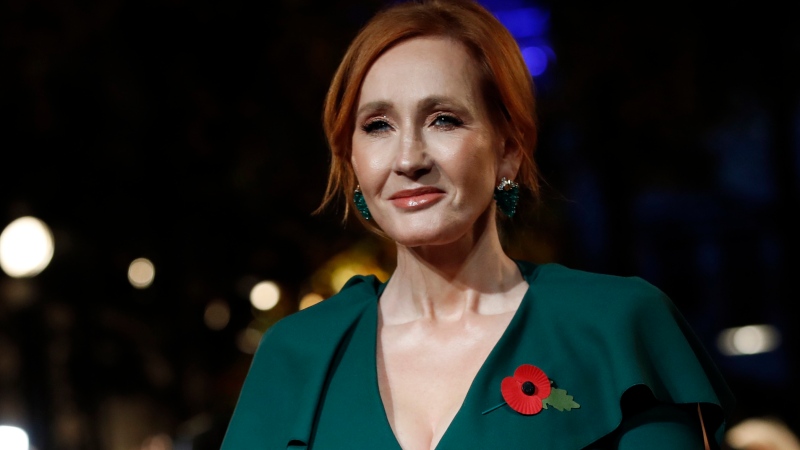 Author J.K. Rowling appears at the world premiere of the film 'Fantastic Beasts: The Crimes of Grindelwald' in Paris on Nov. 8, 2018. (AP Photo / Christophe Ena, File)