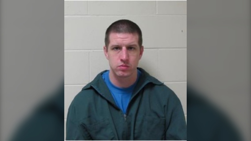 An arrest warrant for Devlin O’Blenis, 33, was issued on March 7, 2024. (Saint John Police Force)