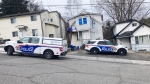 Sudbury police believe the victim was shot on Brebeuf Avenue and walked to Davidson Street. March 11/24 (Alana Everson/CTV News)