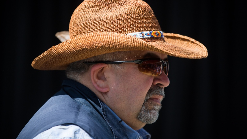 Chief Joe Alphonse, Tribal Chair of the Tsilhqot'in National Government, appears at a ceremony in New Westminster, B.C., on July 18, 2019. (THE CANADIAN PRESS/Darryl Dyck)