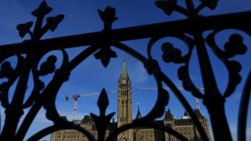 The Peace Tower in Parliament Hill is pictured in morning light in Ottawa on March 7, 2024. THE CANADIAN PRESS/Sean Kilpatrick