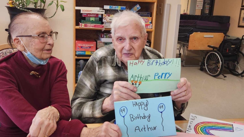 Arthur Perry recently celebrated his 99th birthday at the Oromocto Hospital. (Courtesy: Shelley Poirier)