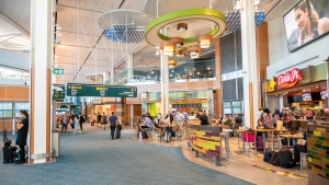 Restaurants and food kiosks at Vancouver International Airport are seen in this 2022 photo. (Shutterstock)