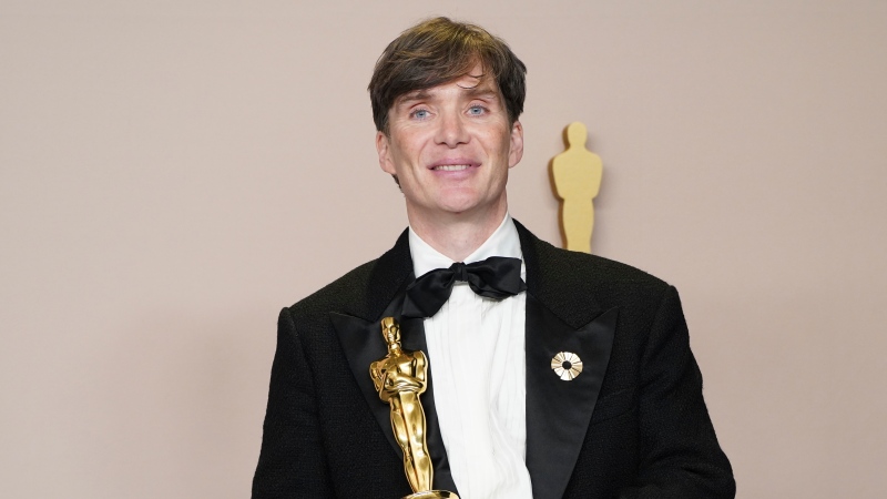 Cillian Murphy poses at the Oscars on Sunday, March 10, 2024, at the Dolby Theatre in Los Angeles. (Photo by Jordan Strauss/Invision/AP)