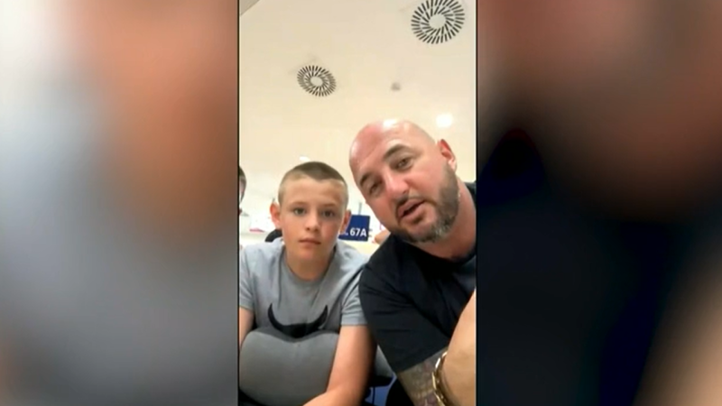 The Pershaw family was excited to return from the dream of a lifetime, but were stuck in Mexico after Flair Airlines cancelled flights. (Sam Houpt/CTV News Ottawa)