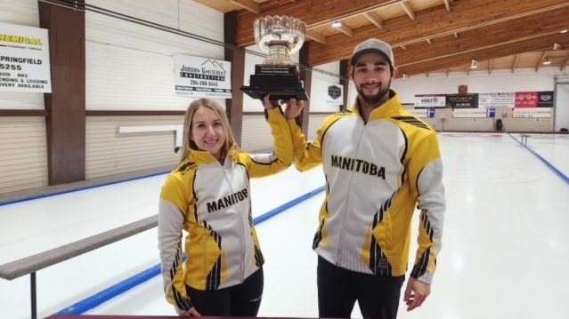 In February, Kadriana and Colton Lott won the 2024 Dynasty Provincial Mixed Doubles championship in Beausejour, Man. (Source: Kadriana Lott) 