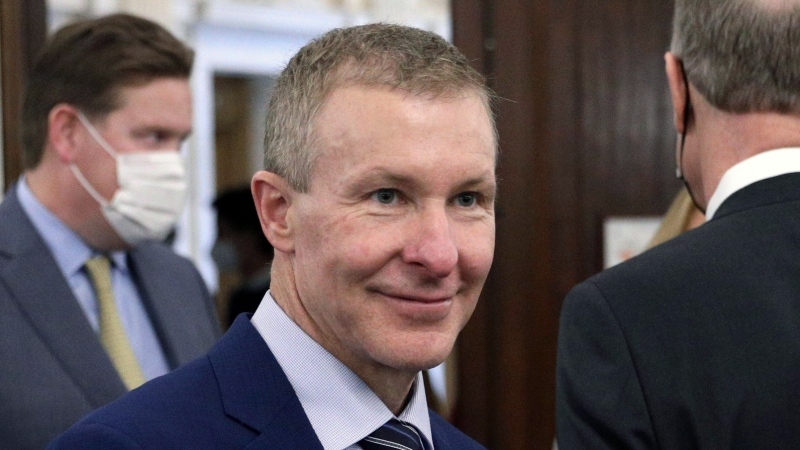 Scott Kirby, CEO of United Airlines, during a Senate Commerce, Science, and Transportation oversight hearing, Wednesday, Dec. 15, 2021, on Capitol Hill in Washington. (Tom Brenner/The Washington Post via AP, File, Pool)