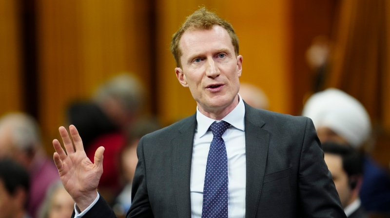 Immigration, Refugees and Citizenship Minister Marc Miller rises during question period in the House of Commons on Parliament Hill in Ottawa on Monday, March 18, 2024. THE CANADIAN PRESS/Sean Kilpatrick