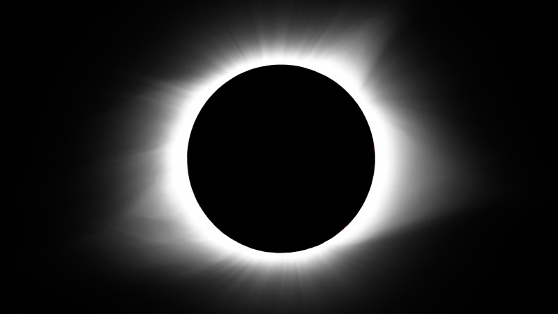 FILE - The moon covers the sun during a total solar eclipse Monday, Aug. 21, 2017, in Cerulean, Ky. On April 8, 2024, the sun will pull another disappearing act across parts of Mexico, the United States and Canada, turning day into night for as much as 4 minutes, 28 seconds. (AP Photo/Timothy D. Easley, File)