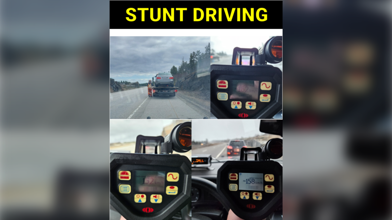 Four drivers on Highway 69 charged with stunt driving for travelling more than 50 km/h more than the speed limit. March 18/24 (Ontario Provincial Police)