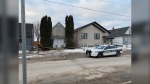A home in the 1200 block of Selkirk Avenue at the centre of a homicide investigation is pictured on March 19, 2024. (Zachary Kitchen/CTV News Winnipeg)