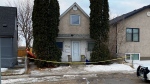 Winnipeg police investigate a homicide at a home on Selkirk Avenue on March 19, 2024. (Zach Kitchen/CTV News Winnipeg)