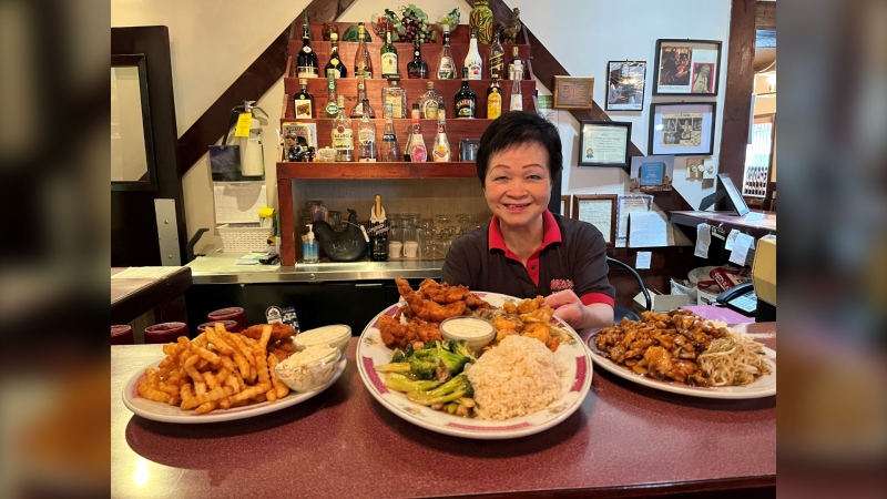 Shirley Eng has owned and operated Mitzi's Restaurant with her family since 1978. After 46 years of serving chicken fingers, honey dill sauce and Chinese food she is retiring from the food service industry. (Joseph Bernacki/CTV News Winnipeg)