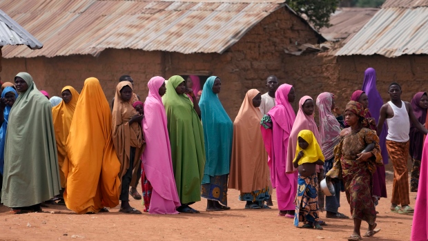 Parents wait for news about the kidnapped LEA Primary and Secondary School Kuriga students in Kuriga, Kaduna, Nigeria, on March 9, 2024. (AP Photo/Sunday Alamba, File)
